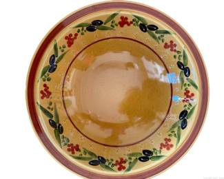 Williams Sonoma Olives Pattern Pasta Bowl