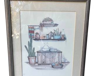 Framed Vintage Watercolor Art Print by Carol Jean