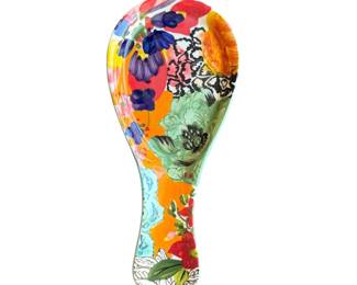 Anthropologie Painted Amaryllis Spoon Rest