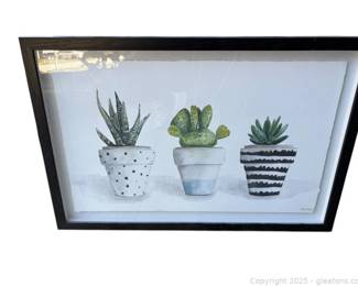 Framed Succulent Painting Print