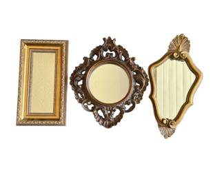 Set of Three Ornate Mirrors
