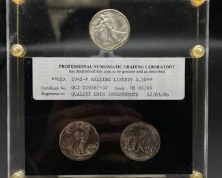 1942 Walking Liberty Half Dollar – PNGL MS65/65