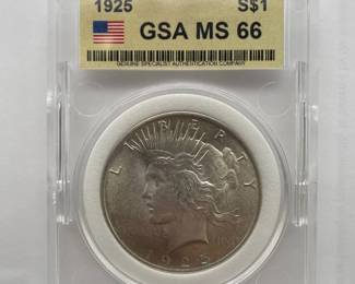 1925 Peace Silver Dollar – GSA MS66