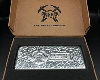 100 oz Pioneer Metals .999 Fine Silver Cast Bar