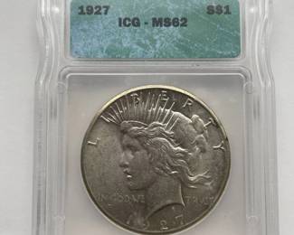 1927 Peace Silver Dollar – ICG MS62
