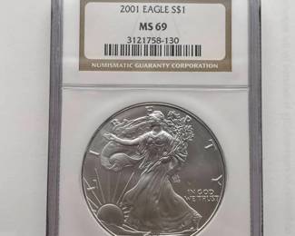2000 American Silver Eagle – NGC Certified MS 69 – First of the New Millennium