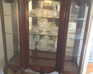 Beautiful antique china cabinet with ball and claw feet. Excellent condition!