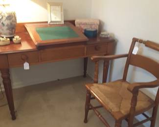 Antique slant top writing desk
