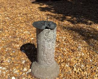 sundial concrete base brass top $55