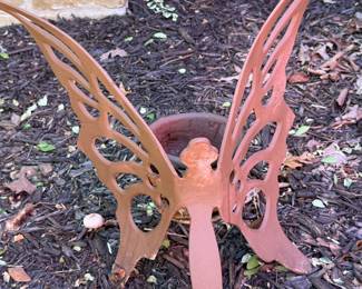 butterfly metal flower pot holder $20