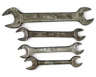 Group Of 4 Vintage Honda Motors And Yamaha Open-End Wrenches