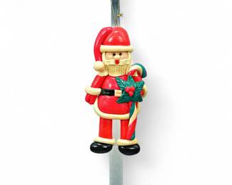 Vintage Clay Dough Santa Christmas Ornament