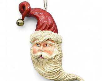 Santa Head Christmas Ornament w/ Jingle Bell