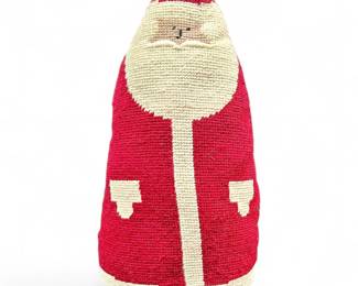 Minimalist Country Core Fabric Santa Claus Ornament
