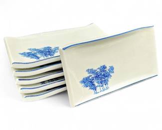 Set of 6 Vintage Japanese Arita Ware "Wakatake" Sashimi Plates