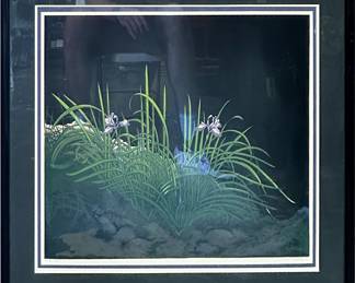 Framed Irises Art Print