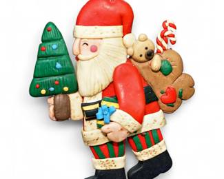 Polymer Clay Santa Claus Christmas Ornament