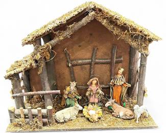 Vintage Italian Fontanini 7-Piece Nativity Christmas Creche
