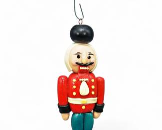 Vintage Clay Dough Nutcracker Christmas Ornament