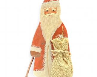 Hand-Carved Folk Art Santa Claus