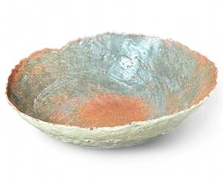 Large Studio Pottery Bowl Signed "B.M."