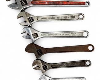 Group Of 6 Crescent Wrenches With Fuller, Diamond, and Hit Brands