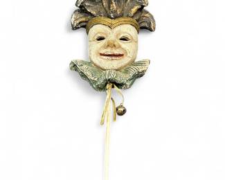 La Scala Court Jester Full-Face Molded Hand Puppet Mask