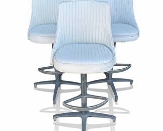 Set Of Three Mid-Century Modern Chromcraft Revington Bar Stools