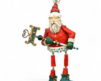 Vintage Russ Berrie "Christmas Sampler" Santa Shelf Sitter