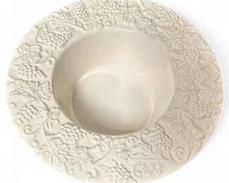 Neuwirth White Embossed Grapevine Bowl