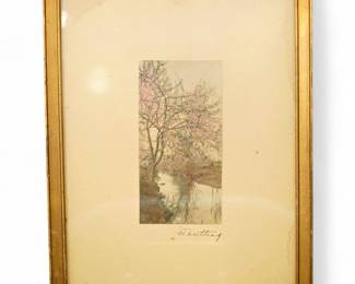 Wallace Nutting Hand-Colored Photograph – "Over the Canal"