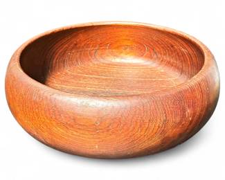 Vintage Hand-Carved Teak Salad Bowl