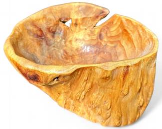 Handcrafted Wooden Burl Bowl
