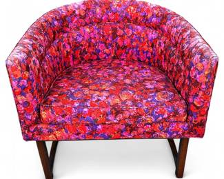 Milo Baughman Barrel Back Tub Chair for Thayer Coggin, c.1960s