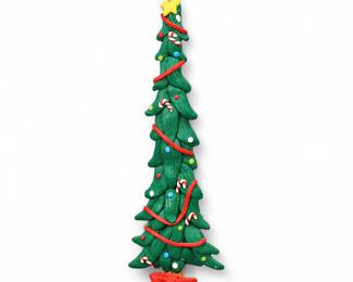 Vintage Clay Dough Christmas Tree Ornament