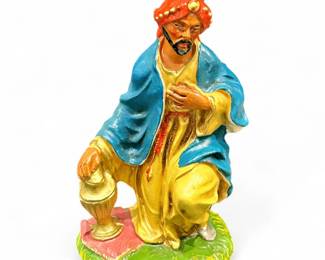 Vintage Italian Fontanini-Style Christmas Nativity King Balthazar Figurine
