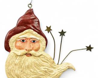 Vintage Kurt Adler "Old World" Santa Head Star Ornament