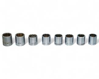 Group of 16 Steel Sockets