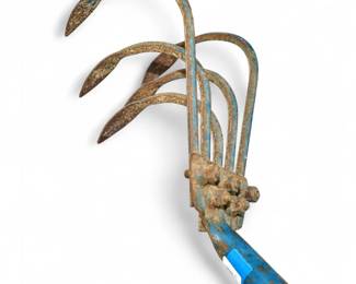 Vintage 5-Tine Cultivator Head w/ Patina