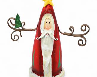 Decorative Metal Santa Claus Figure