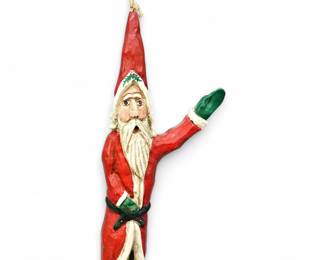 Midwest Imports "Limb Folk" Waving Santa Ornament
