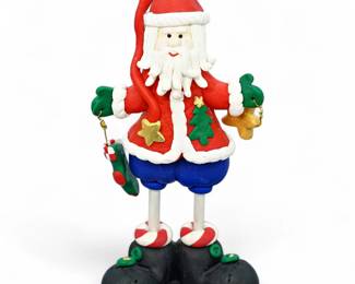 Handmade Whimsical Santa Claus Figurine