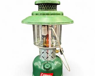 Vintage Coleman 228E "Big Hat" Dual Mantle Gas Lantern