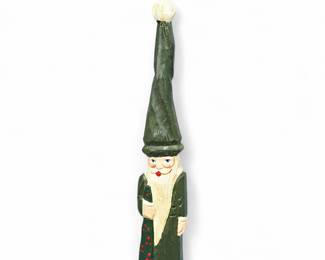 Carved-Look Santa / Tomte Christmas Ornament