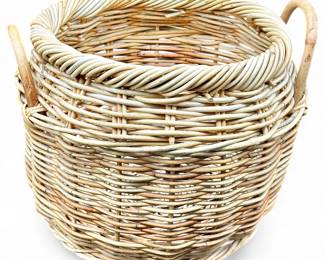 Hand-Woven Rattan Basket