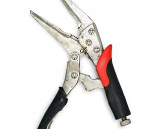 Small Steel Vise-Grips With Molded Plastic Grips