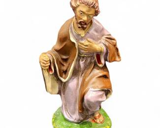 Vintage Italian Fontanini-Style Nativity Christmas Kneeling Joseph Figurine