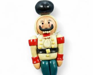 Vintage Grandeur Noel Clay Dough Toy Soldier Ornament
