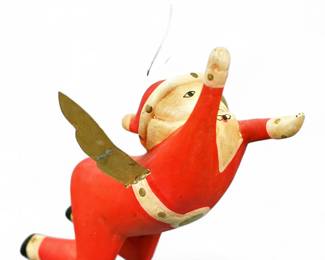Flying "Aviator" Santa Christmas Ornament