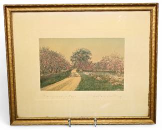 Wallace Nutting Hand-Colored Photograph – "Honeymoon Cottage"